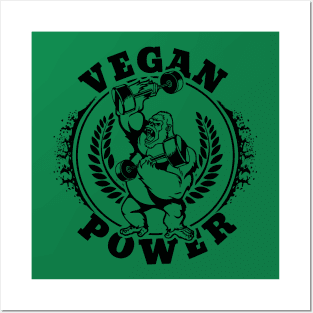 Vegan Power Gorilla Posters and Art